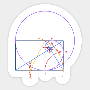 Fibonacci Spiral Sticker